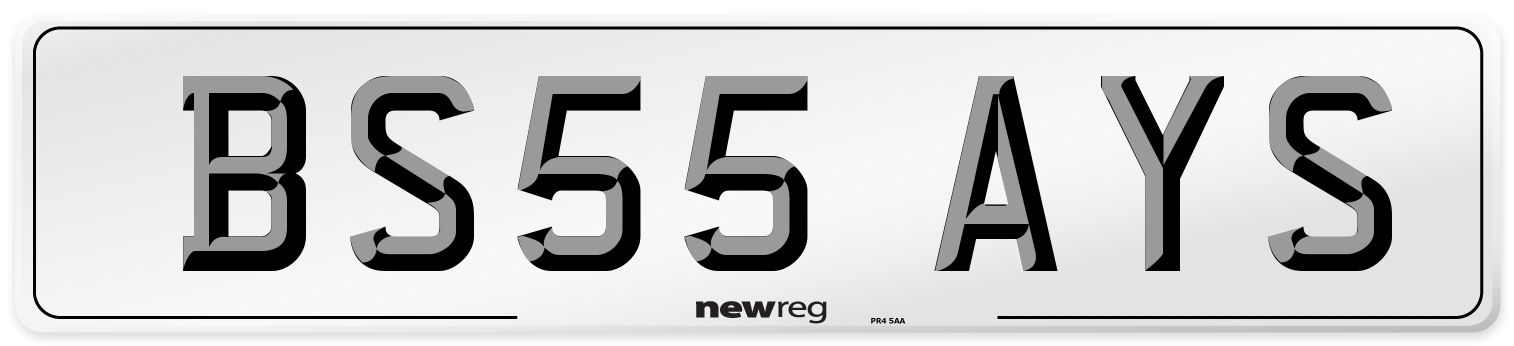 BS55 AYS Number Plate from New Reg